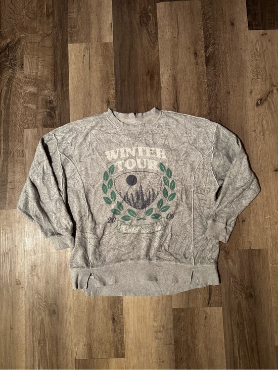 aerie Other - aerie Gray Crewneck Sweatshirt with Green Graphic